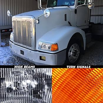 Amazon.com: Headlight with Corner Lamp fit for Peterbilt 385